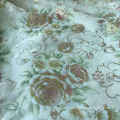 CC-21-068 The hot sale & flower printed with Organza bronzing100%poly  voil fabric